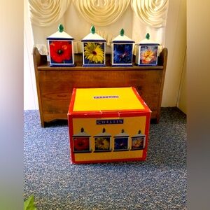 SET OF 4 KITCHEN CANISTERS BY CHELSEA